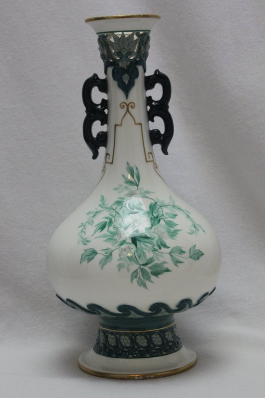 Hadley Worcester hand painted reticulated vase