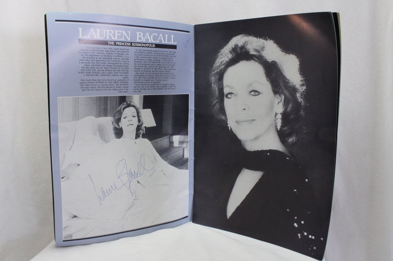 Program autographed by Lauren Bacall