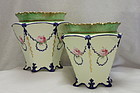 Pair of Royal Crown Derby hand painted and gilded vases