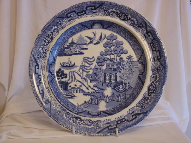 Swansea Willow pattern plate