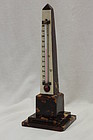Tortoiseshell obelisk desk thermometer