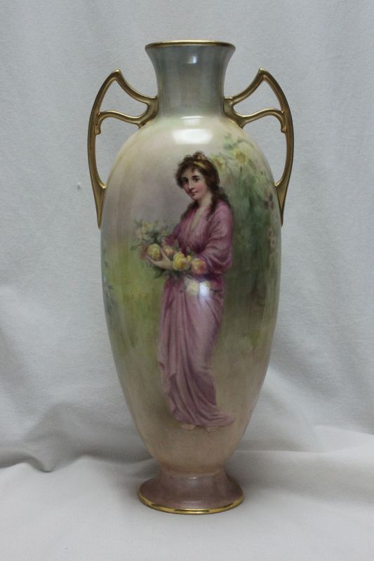 Doulton Burslem vase hand painted by Frederick Sutton