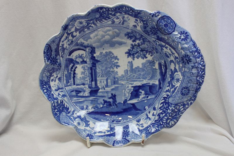 Spode dessert bowl decorated with Blue Italian pattern