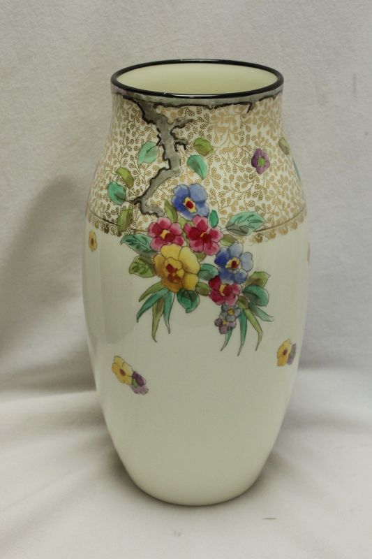 Royal Doulton hand coloured porcelain vase