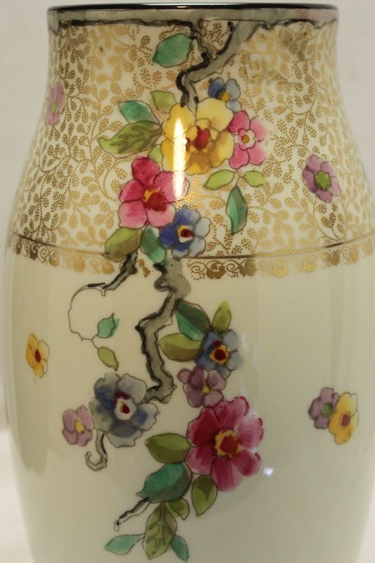 Royal Doulton hand coloured porcelain vase
