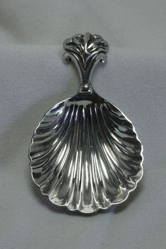 Old Sheffield Plate caddy spoon