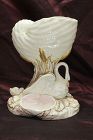 Royal Worcester Swan and Nautilus shell vase