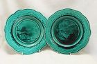 Pair of Rubelles Email Ombrant majolica plates