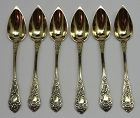 Set of Six French Silver-Gilt Tea or Coffee Spoons by François Josan