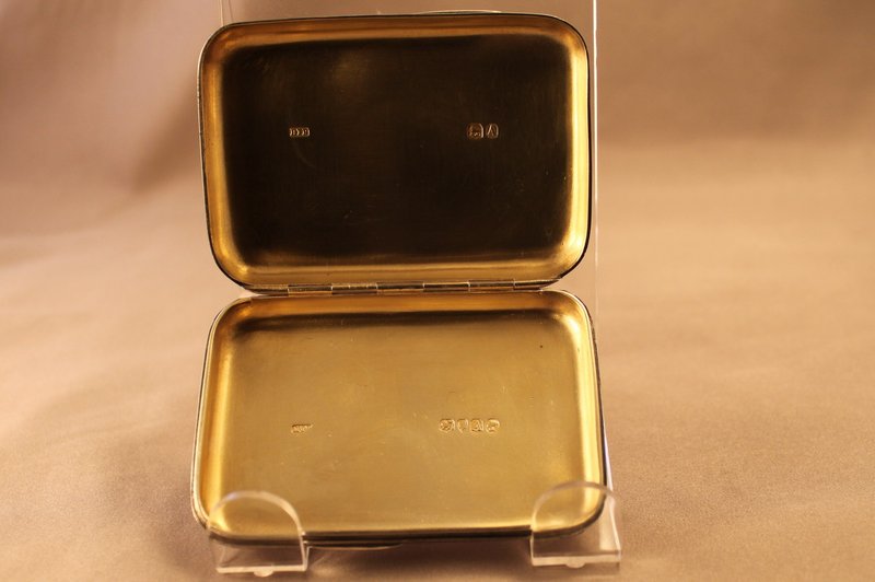 Antique English Victo,Silver Cigarette Case