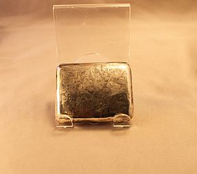 Antique British Sterling Silver Cigarette Case 1841