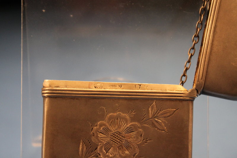 Antique Sterling Silver Card Case 19th C