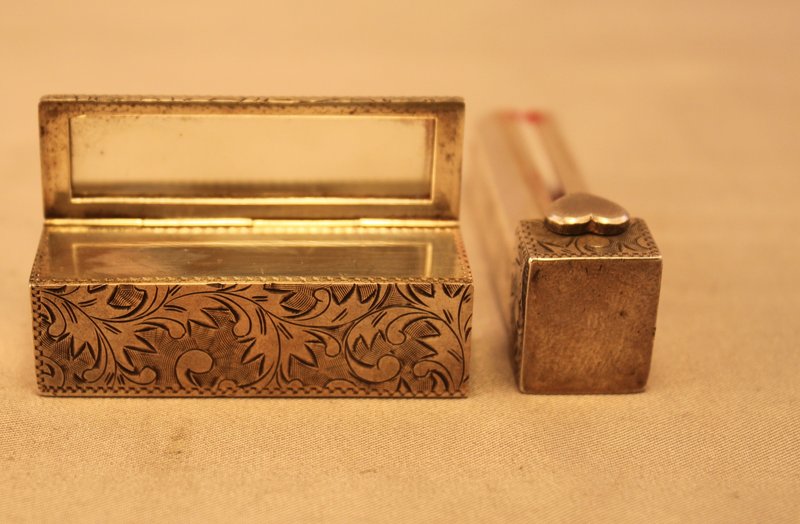 Wonderful Sterling Silver compact &amp; Lipstick Case.