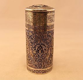 Vintage Persian Repousse Silver Box