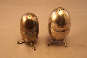 Antique Persian Silver Salt & Pepper Shakers.