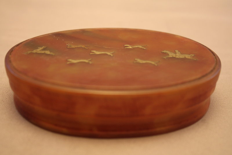 Two Antique Horn Tobacco, Snuff Box, 19th C.