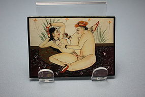 Indian Erotica Miniature Painting.