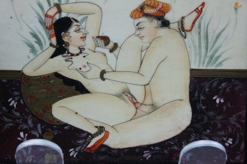 Indian Erotica Miniature Painting.