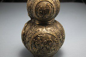 Antique Chinese Bronze Lidded Jar.