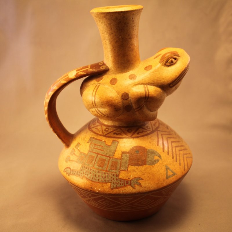 Pre-Colombian style Pottery Effigy Vessel.