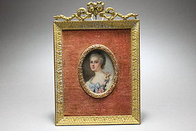 Antique Miniature Portrait Painting.