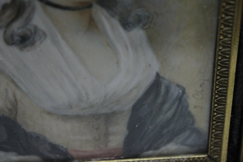 English Portrait Miniature of Georgiana, J Cazel