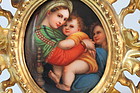 Antique Porcelain Miniature Plaque of Madonna and Child