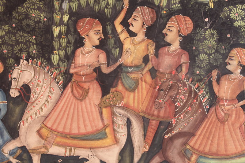 Large Indian (Jaipur School, 19th/20th C.) Painting