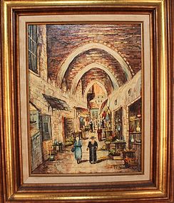 Appealing Painting of Jerusalem Old Bazar