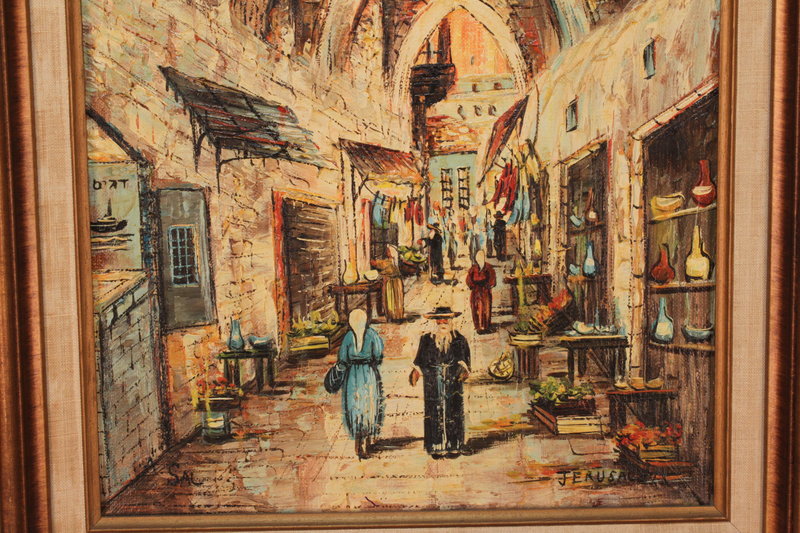 Appealing Painting of Jerusalem Old Bazar