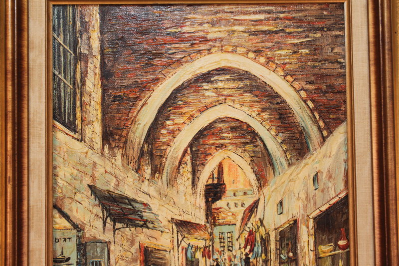 Appealing Painting of Jerusalem Old Bazar