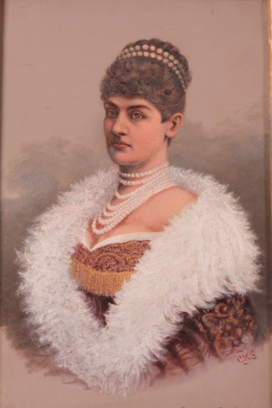Royal Portrait: Queen of Wurtemberg, Signed &quot;CKS&quot;
