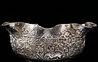 Beautiful Indian Hand Crafted Silver Dish, Ear 20th C.