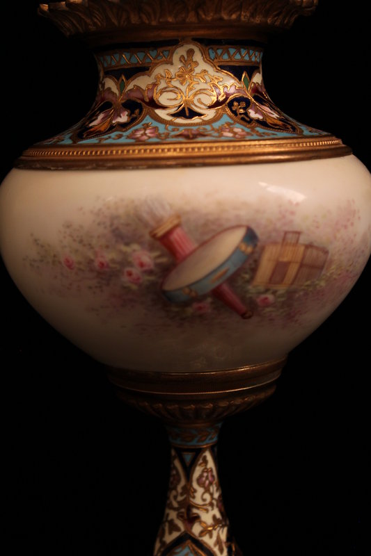 Superb French Louis XV Style Porcelain Covered Urn,