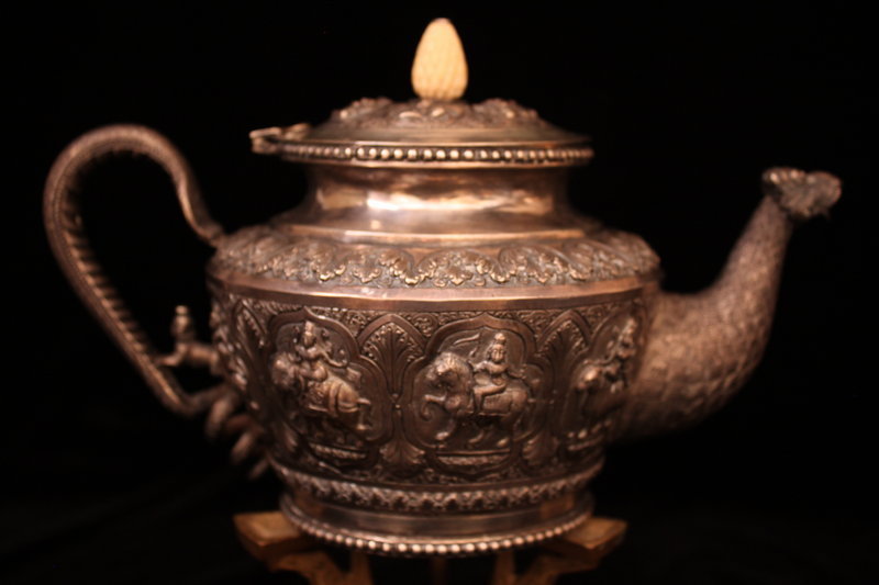 Antique Burmese Silver Tea/Coffee Set, Ear 20th C.