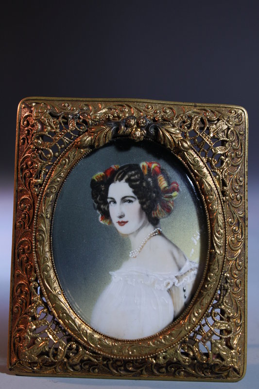 19th C. Italian Miniature Portrait Painting,