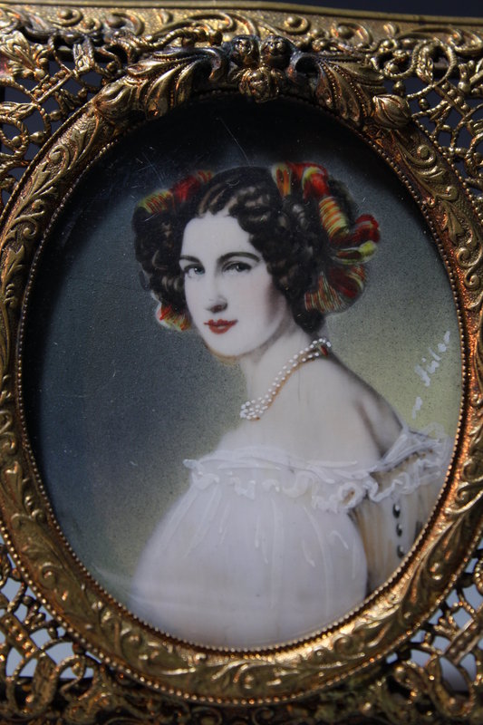 19th C. Italian Miniature Portrait Painting,