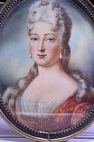 19th C. European Miniature Portrait Painting.