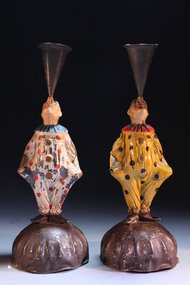 Pair of Antique Whimsical Candle Holders, Earl 20th c.