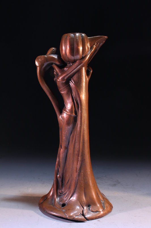 Antique Art Nouveau-Style Candle Holder, Earl 20th c.