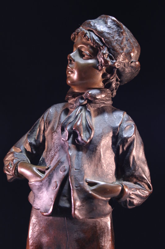 19th c. Incredible Bronze Figure of a Young Aristocrat.