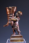 Incredible Miniature Bronze Figure, Early 20th c.