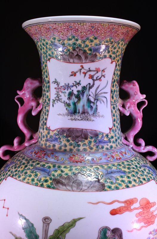 Chinese Enameled Porcelain Vase, Republic Period
