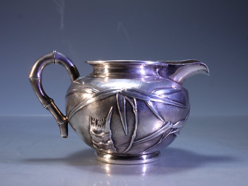 Chinese Three-Pieces Silver Tea Set,