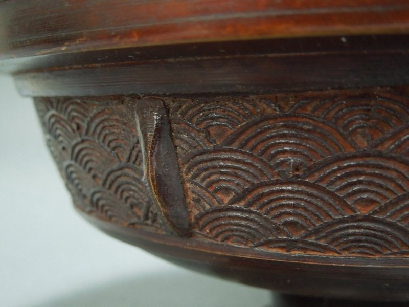 Chinese Bronze Censer, Lotus Feet.