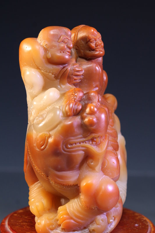 Large Chinese Carved Sealstone Item,