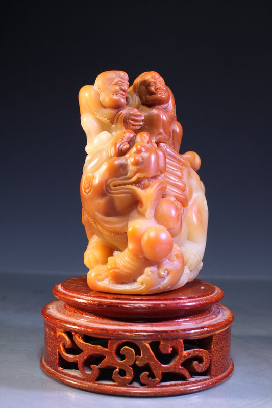 Large Chinese Carved Sealstone Item,