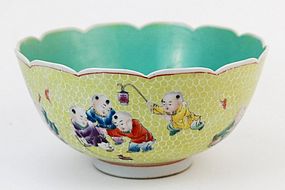 Fine 19th C. Chinese Famille Rose Porcelain Bowl,