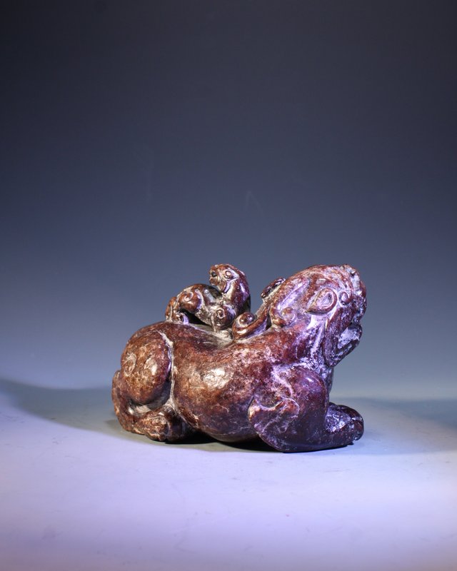 Chinese Carved Jade Foo Lion,