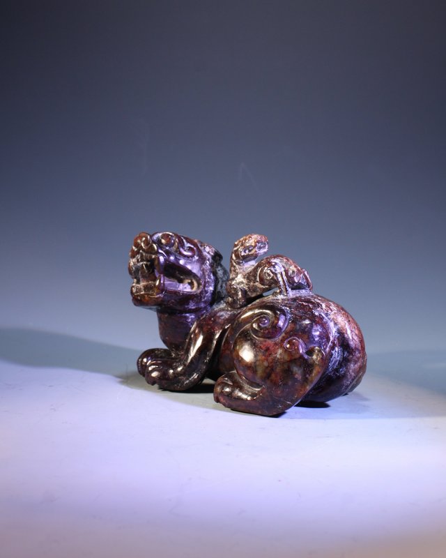 Chinese Carved Jade Foo Lion,
